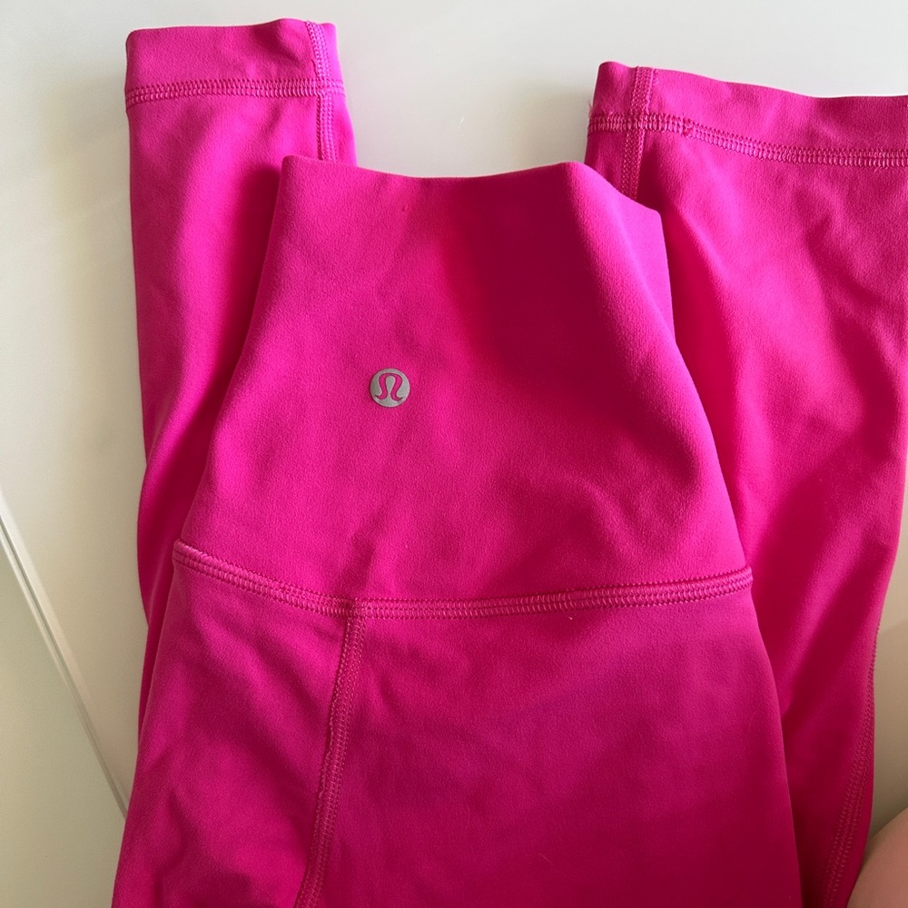 Hot pink size 2 lululemon Align™ High-Rise Crop 21"